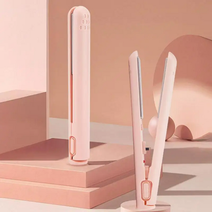 Mini Wireless Matte Pink Hair Straightener